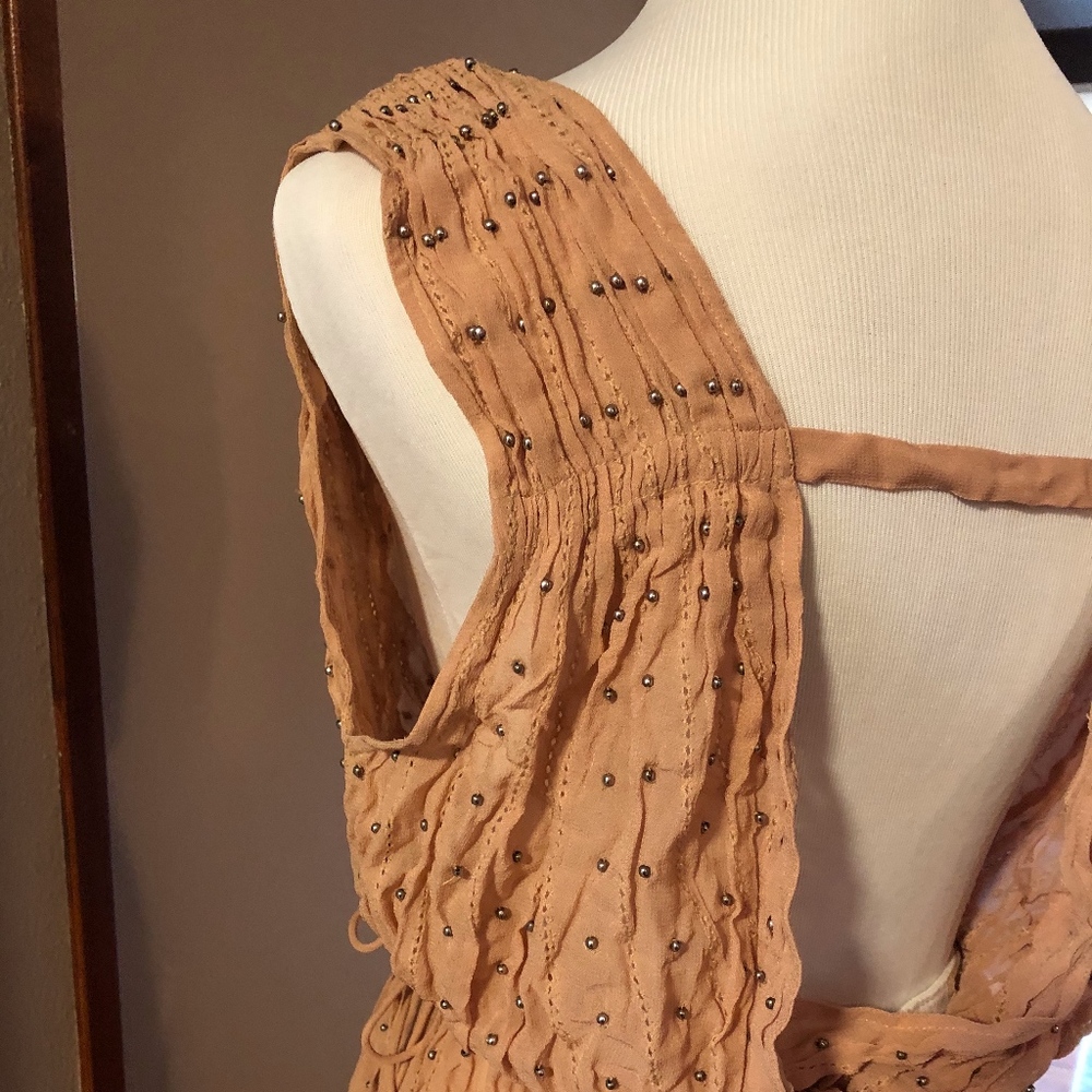 French Connection Beaded Open-back Top, Size 2